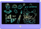 FLUESTON LCD Writing Tablet, Doodle Board Toys Gifts for 3-8 Year Old Girls Boys, 12 Inch Colorful Electronic Board Drawing Pad for Kids, Gifts for Toddler Educational Learning Travel Birthday, Purple