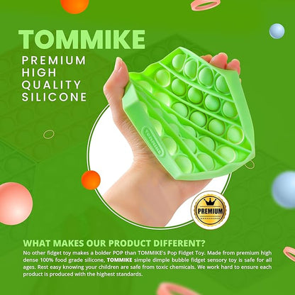 TOMMIKE Hexagon Push Pop Fidget Toy Bubble Sensory for Anxiety & Stress Relief Special Needs Autism Learning Office School Game Crafts Kids Adults (Pastel Lilac)