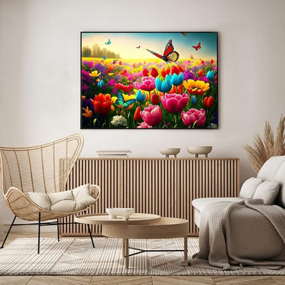 HUADADA Jigsaw Puzzles for Adults 1000 Piece Jigsaw Puzzles for Adults Challenging Game Butterfly Puzzle with Letters on Back（Butterfly and Flower）