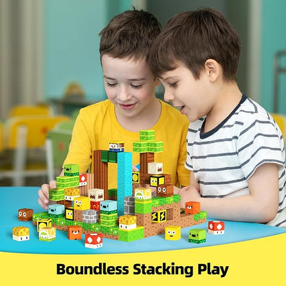 GobiDex 100PCS Magnetic Blocks Kids Building Toys for Boys Girls 3+, Game-Based Build MagWonder with Magnet Construction Toys, STEM Sensory Gift for Birthday (1 inch)