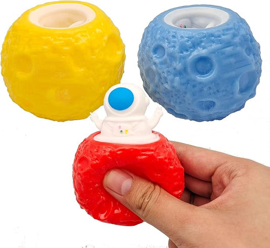 3 PCS Set Squeeze Toys Squishes Toy Decompression Evil Astronaut Space Cup Squeeze Toys,Sensory Fidget Toys,Stress Relief for Kids & Adult Tricky Funny Novelty Toy