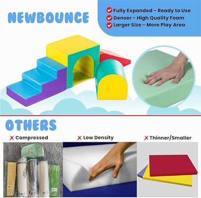 New Bounce Toddler Climbing Toys - Soft Play Set for Kids - Foam Climbing Blocks - Safe Soft Gym Equipment - Great for All Ages
