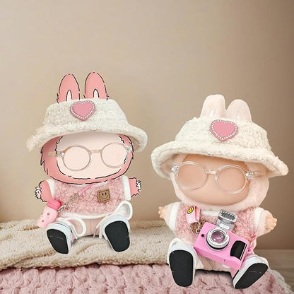 17cm Doll Clothes, Outfits 5 Set for Dolls , Exquisite Accessories for Doll, Cute Clothes for Dolls Dress up Unique Style (Pink 5pc)