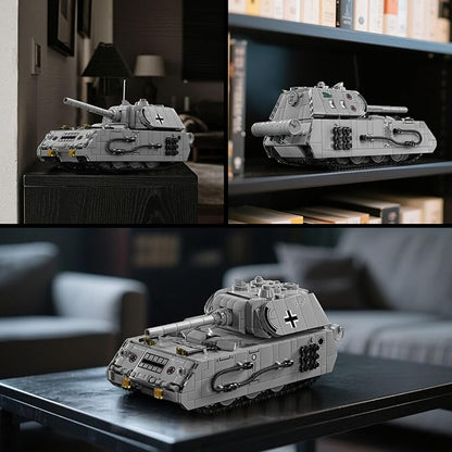 Panzer VIII Maus Building Set for Adults-Compatible with Lego Military Tank, Collectible Army Model, Gift Ideal for Military Enthusiasts (802 PCS)