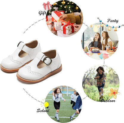 Felix & Flora Toddler Little Girl Mary Jane Dress Shoes - Ballet Flats for Girl Party School Shoes