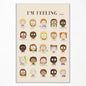 Feelings Chart Poster, Calming Corner Poster, Preschool Classroom Must Haves for Kids, Mental Health Posters, Emotions Posters for Classroom Wall, Therapist Office Wall Art 16x24in Unframed