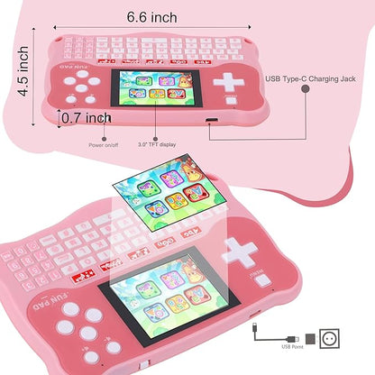 Kids Tablet/Baby Learning Pad with 102 Activities/Toddler Tablet with ABC/Words/Music/Math Interactive Educational Electronic Toys Gifts Handheld Game for Preschool Boys Girls Ages 3-12