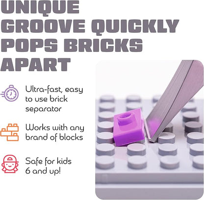 Brick Popper - World's Fastest Brick Separator - Efficient Remover for Kids & Adults - Ages 6+ - Essential Tool (Purple)