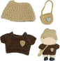 Clothes Set Compatible with 17cm Doll, Hat and Overalls Set for 15cm Doll Outfit Accessories Suit, Cute Clothe for Dress up Unique Style.