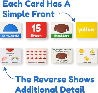 Toddler Learning Flash Cards | Kids Letter Number Alphabet Animal Color Words Flashcards | Large Cards Ideal for Preschool Kindergarden Pre K Educational | Flashcards 12 Months - 5 Years