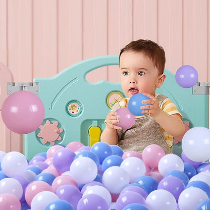 Ball Pit Balls Plastic Balls for Ball Pit Phathalate Free BPA Free Plastic Balls 100pcs 2.2" Set for Toddlers for Play Tent Tunnel