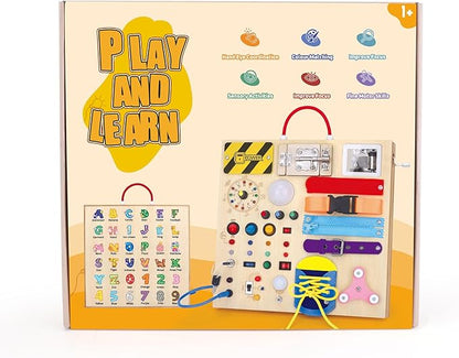Hoarosall 23 in 1 Busy Board Montessori Toys for Toddler and 1-3 Year Old Boys and Girls