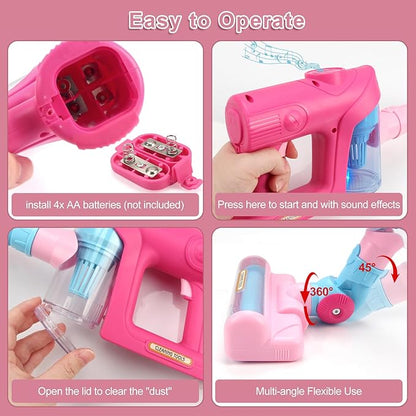 Kids Vacuum Cleaner Toy for Toddlers - Toy Vacuum Set Pretend Role Play Household Toys with Sound Effects for Age 3+ Boys Girls Learning Toys Birthday