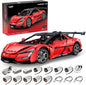 CaDA Master Yangwang U9 Super Car Brick Set, C64011W 1:8 Sports Car Building Block Kit with U-Turn Function, Dancing Building Block Model for Adults Collectors (3671PCS)
