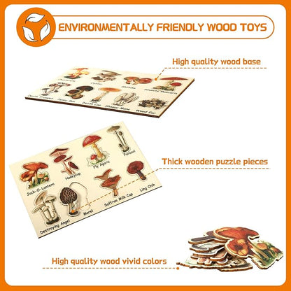 Kathfly 2 Pieces Leaf Wooden Jigsaw Puzzles Leaf Puzzle Montessori Toy Early Educational Learning for Birthday Gift Early Education School(Novelty)