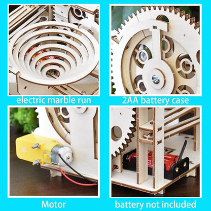 3D Puzzle Marble Run for Adults Wooden Engineering Puzzle Kit Wood Mechanical Puzzles DIY Mode Kits for Age 14+ Years Old