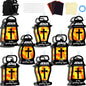 32 Sets Jesus is the Guiding Light Suncatchers Craft Kit DIY Window Stained Glass Effect Religious VBS Paper Craft Home School Classroom Decoration Kid Birthday Gift Creative Art Project Activity Game