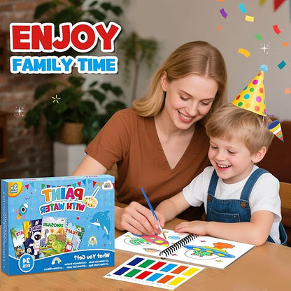 ZMLM 24 Water Coloring Books for Kids Party Favors - Bulk Mini Coloring Books for Kids Ages 4-8,Small Birthday Goodie Bag Stuffers School Teacher Return Gift Art Crafts Classroom Prizes (Boy)