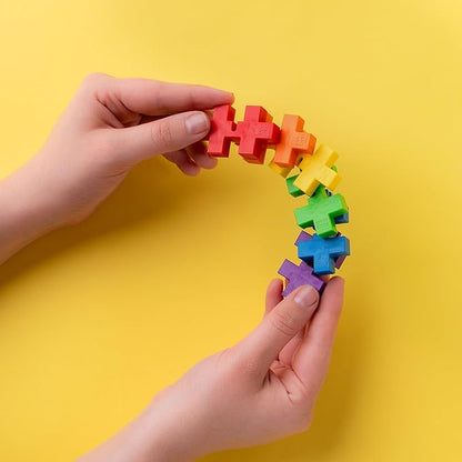 Plus-Plus - HEXEL Spectrum - Fidget Sensory Puzzle Toy - Travel Friendly, Quiet Stress and Anxiety Relief for Kids/Adults