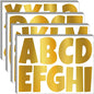 Bemeol Letter Stickers 351 Pieces 4 Inch Bulletin Board Letters Alphabet Cutout Letter for Bulletin Board Display Home Classroom School Decor(Gold)