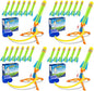 Banvih 4-Pack Rocket Launcher for Kids – 24 Foam Rockets, Launch Up to 120+ ft, Outdoor Toys for Ages 3-8+, Summer Yard Games, Birthday Party Gift for Toddlers & Boys