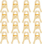 16 Pcs Wooden Play Clips for Kids Fort Building Clips Wood Play Clips Wooden Fort Clips Game Silk Clips for Child Blankets Silk Construction School Playground Building Games