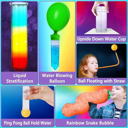 UNGLINGA 70+ Experiments Science Kit for Kids, Chemistry Set, Educational Toys Gifts Idea for Boys and Girls Birthday Christmas S.T.E.M Toy Project