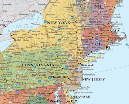 24x36 World and USA Classic Premier 3D Two Wall Map Set (Paper Folded)