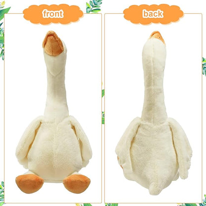 Sosation 3 Pieces 15.7'' Silly Goose Plush Stuffed Animal Toy,Swan Stuffed Animal,White Fluffy Cute Goose Funny Duck Plush Swan Toys Gifts for Kids Home Birthday Favor