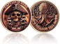 CHURYUML Pirate Coin Let's Pillage Till Dawn Skull Challenge Coins Pirate Enthusiasts Collectible Pirate Themed Party Gifts EDC Pirates Token Inspirational Gifts