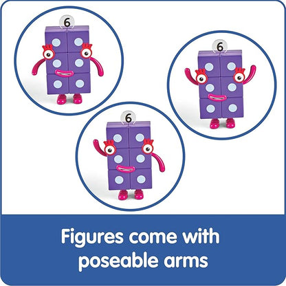 hand2mind Numberblocks Friends Six to Ten, Action Figure Set, Toy Figures & Playsets, Small Figurines for Kids, Counting Blocks, Numbers for Toddlers, Math Toys, Kids Birthday Gifts﻿