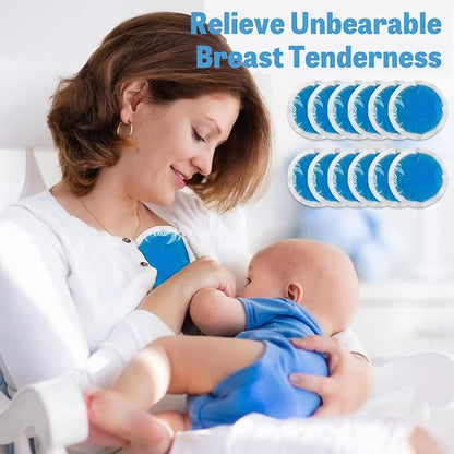Tutmyrea Reusable Soft Ice Packs - 24 Pack Small Cold Compress for Injuries, Kids, Face, Breast & Allergies
