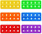 Aizweb Ten-Frame Counting Toys,Math Manipulative for Elementary,Number Math Games, Montessori Educational Toy for Preschool Kindergarten Classroom Learning Activities Kids 3 4 5 Year Old