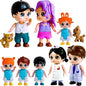 FUNERICA Dollhouse People Figures Playset - Adorable Dollhouse Family Members with Pets, Doctor, and Nurse. Little People Figures Doll House Accessories Toys