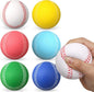 Dilabnba 6PCS Foam Baseballs, Softballs Practice Training Ball for Kids Beginners, Hand Exercise Squeeze Ball for Kids Adults, Safe Throwing, Catching and Batting Practice (2.6inch)