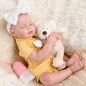 Jirachi Lifelike Reborn Baby Dolls, Real Life Vinyl Body Sleeping Baby Girl, 18 Inch Realistic Reborn Baby with Feeding Accessories for Girls Age 3+