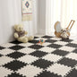 36 Tiles Foam Play Mat for Baby, 0.4 Inch Thick Foam Interlocking Floor Mats, Soft Non-Toxic Baby Playmat, Solid Colored Puzzle Play Mat Kids Floor Mats for Toddler(White/Black)