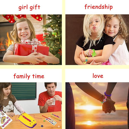 Braided Friendship Bracelet Making Kit for Girls 6-12, DIY Arts & Crafts String Toy Bulk Set, Kids Paracord Jewelry Maker, Popular Creative Christmas Birthday Gifts for Kids Ages 7 8 9 10 11(112PCS)