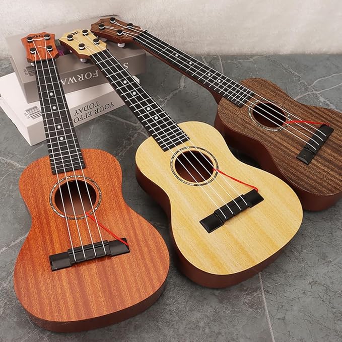 Raimy Kids Ukulele Guitar - 21inch 4 Strings Guitar Children Musical Instruments Educational Toys with Picks for Toddler Kids Boys Girls Beginner (Brown)