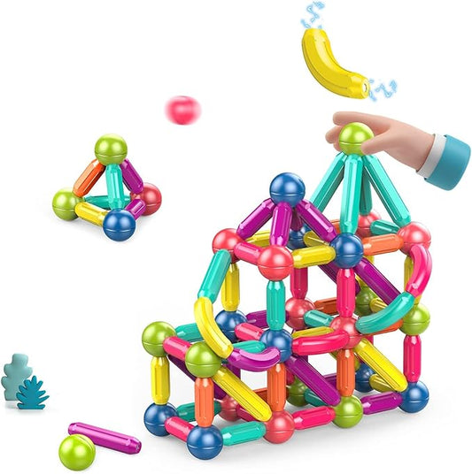 Learning Boys Girls Toys Age 4-5,Magnetic Blocks Magnet Toys for Toddlers 1-3,Magnetic Balls and Rods Set Educational Magnet Building Blocks,Kids Toys for 3+ Year Old Gifts(25pcs)