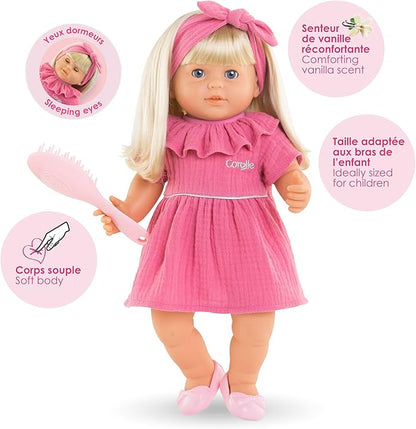 Corolle Jade - 14" Soft Baby Doll with Vanilla Scent, Pink Outfit & Sleeping Eyes for Girls Ages 18 Months+, Cute Reborn Realistic Baby Dolls for 2 Year Old Girls