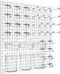 Peg Board Kit, Includes Pegboard and Accessories,with Hooks and Bins,Peg Board Wall Organizer for Office,Ornaments Display,Crafts Organization (66, White)