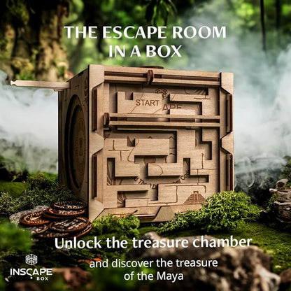 INSCAPE Maya´s Myths - Puzzle Box - Escape Room in A Box - Cluebox - Gift Puzzle Boxes for Adults with Hidden Compartments - Escape Room Puzzles Escape Room Game - Brain Teasers Puzzles for Adults