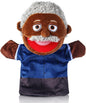 1 Pcs Family Hand Puppets 12 Inch Grandparents Mom Dad Brother Sister Plush Hand Puppet Toys Role-Play Toy Puppets for Kids Storytelling Imaginative Pretend Play Teaching Preschool(Black Grandfather)