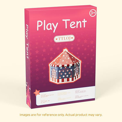 Large Girls Play Tent Princess, Boys Castle Kids Playhouse Indoor Outdoor Toddler Teepee | American Style Design, Age 3-8| Detailed Instructions| Colorful Package| Christmas Birthday Gift red