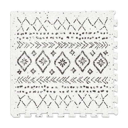 Lillefolk Baby Play Mat for Floor – 6x8ft Boho | Soft Non Toxic Premium EVA Foam Tiles for Tummy Time, Crawling & Playroom – Waterproof Interlocking Floor Mat for Babies & Toddlers (12 Tiles)