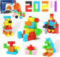 40pcs Magnetic Blocks for Toddler Toys, Magnetic Cubes Building Blocks Classroom Must Haves, STEM Preschool Sensory Magnet Toys for 3 4 5 6 Year Old Boys and Girls