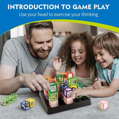 [2025 New] Reasoning Maze, Ultimate STEM Toys for Boys Age 8-12, Logic Game with 60+ Challenges, Toy for 8 9 10 11 12 13 14 Year Old Kid & Adult Birthday Gift - 25 Pcs Cubes