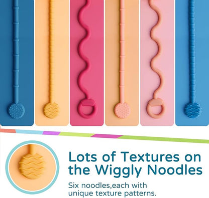 LiKee Montessori Toys for Baby 1+ Years Old, Sensory Development Toys for Toddlers 1-3, Silicone Pull String Travel Toy for 18+ Months, Gift for Baby Shower Infants Car Seat High Chair