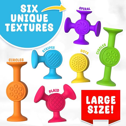 Textured Suction Bath Toys for Toddlers: 30 Pcs Silicone Baby and Toddler Sensory Fine Motor Toys - Great for Autism/ADD/ADHD - Christmas Stocking Stuffers Indoor Outdoor Travel